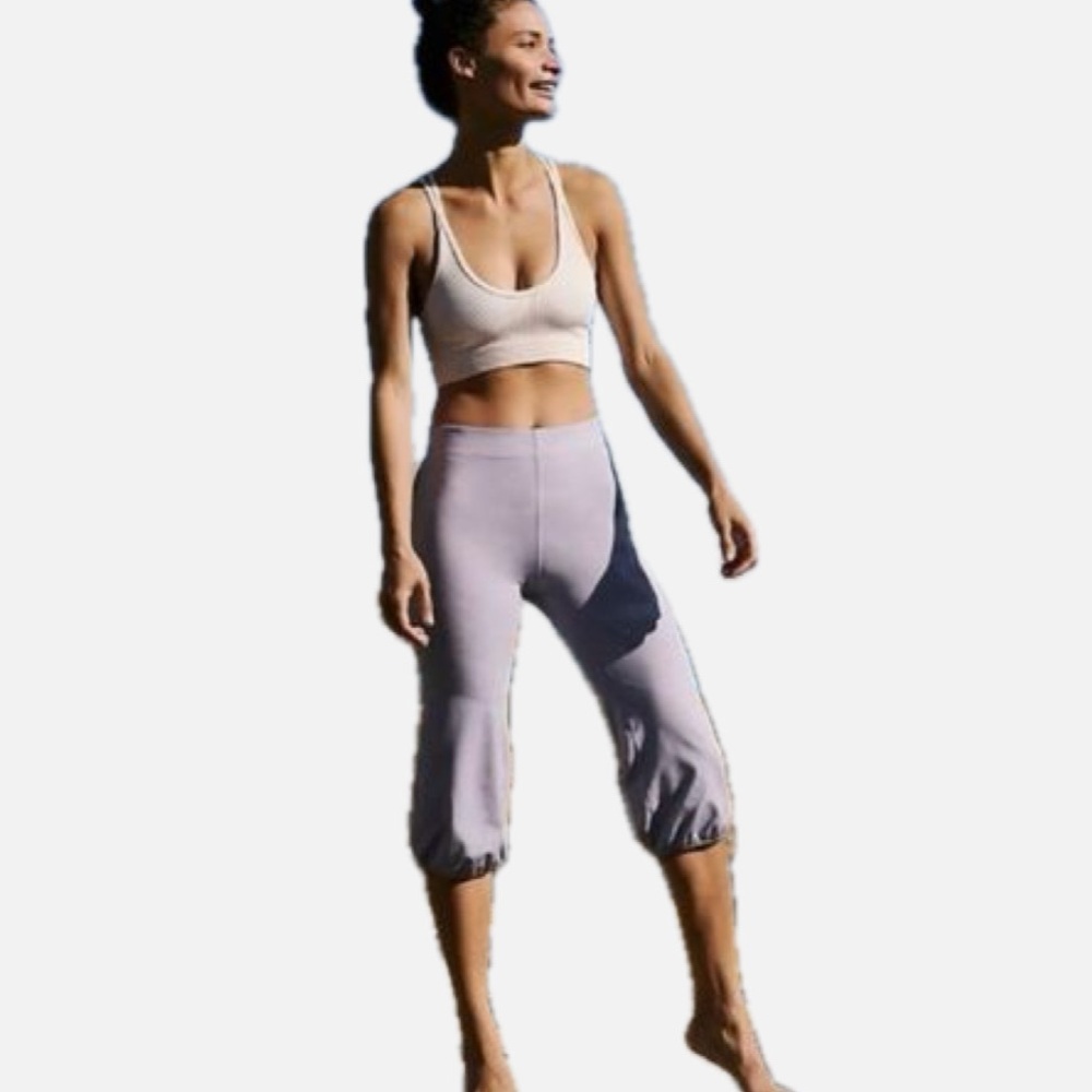 FP Movement Let's Bounce Cropped Pants Dusted Cerulean/ light purple/ lilac